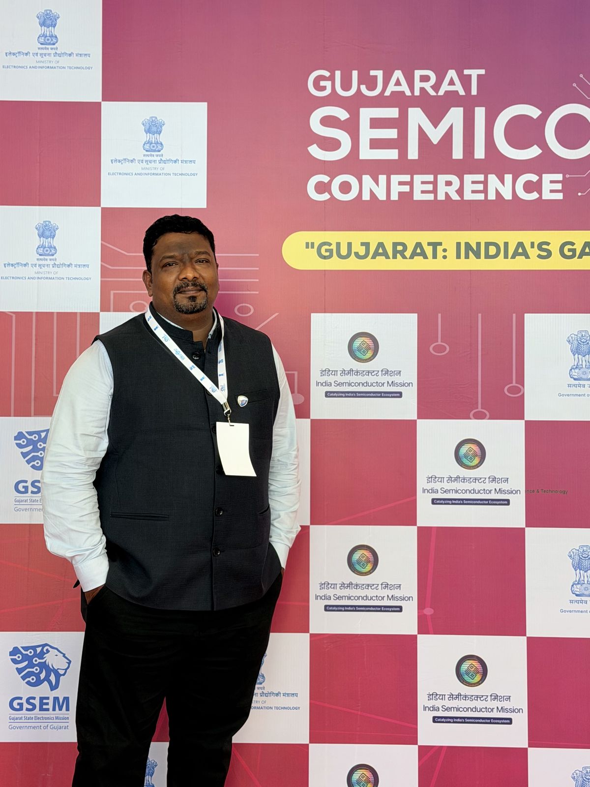 Venkatesh Kumar Pandurengan at the Gujarat Semiconductor Conference